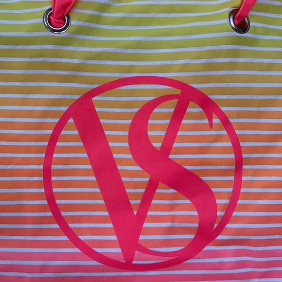 🎉HP🎉 Victoria’s Secret Tote NWOT 💗 Pink & Yellow - Picture 6 of 10